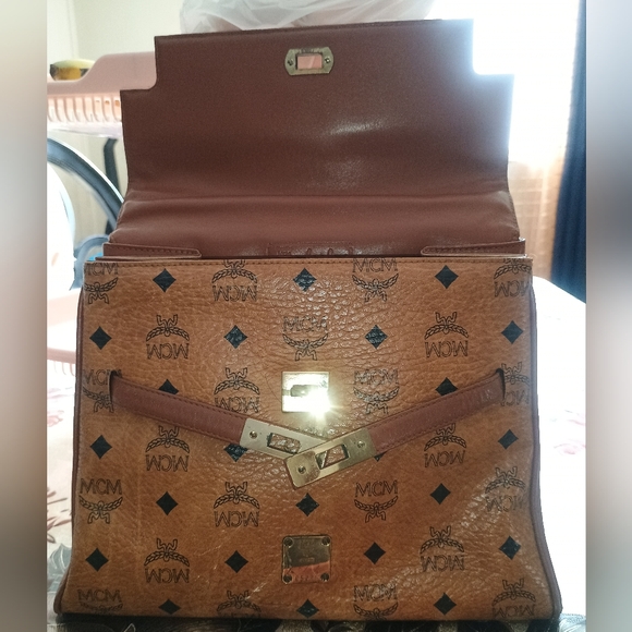MCM VINTAGE COGNAC KELLY BAG - Picture 13 of 13